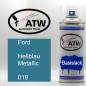 Preview: Ford, Hellblau Metallic, 019: 400ml Sprühdose, von ATW Autoteile West.